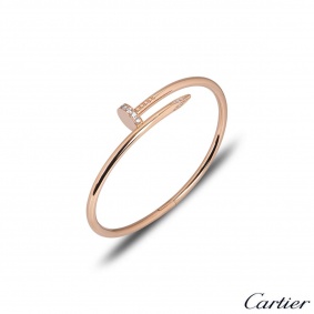 Cartier Rose Gold Diamond Juste Un Clou Bracelet Size 16 B6048516